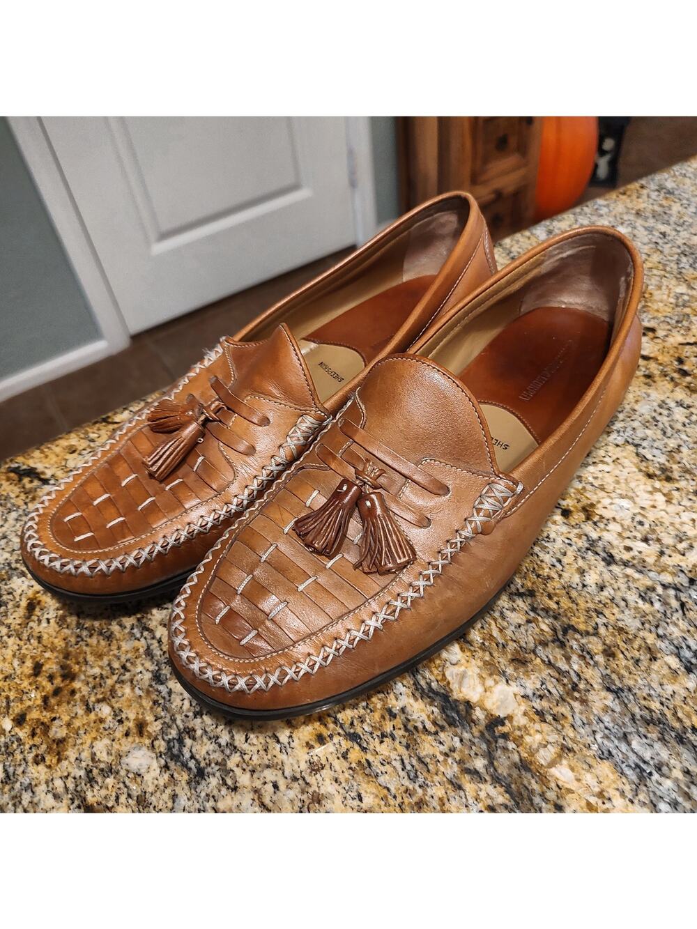 Johnston & Murphy Men's Leather Loafers Size 11M G4 Made in India